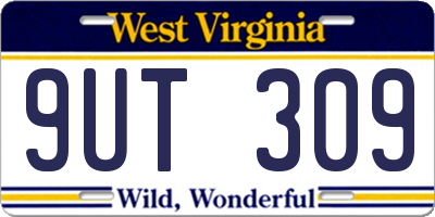 WV license plate 9UT309