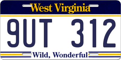 WV license plate 9UT312