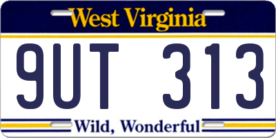 WV license plate 9UT313