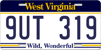 WV license plate 9UT319