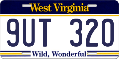 WV license plate 9UT320