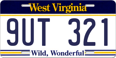 WV license plate 9UT321