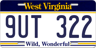 WV license plate 9UT322