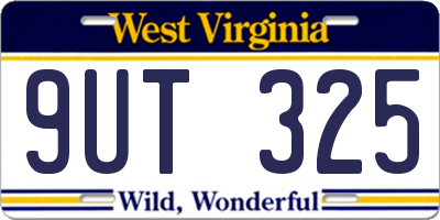 WV license plate 9UT325