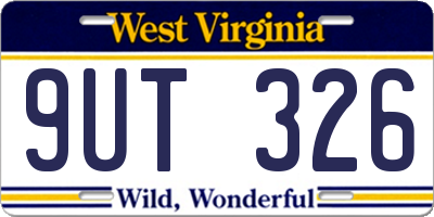WV license plate 9UT326