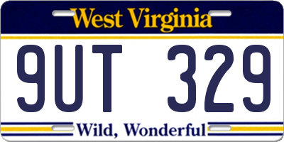 WV license plate 9UT329