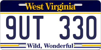 WV license plate 9UT330