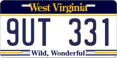 WV license plate 9UT331