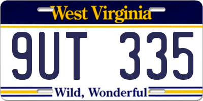 WV license plate 9UT335