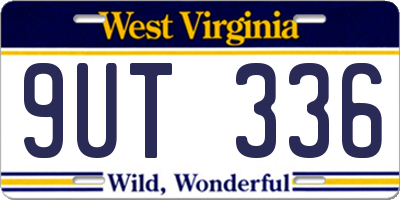 WV license plate 9UT336