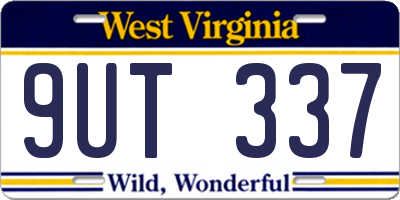 WV license plate 9UT337