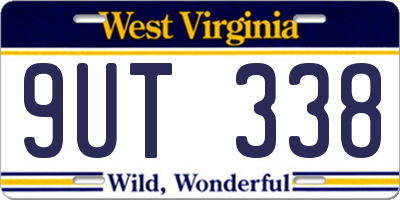 WV license plate 9UT338