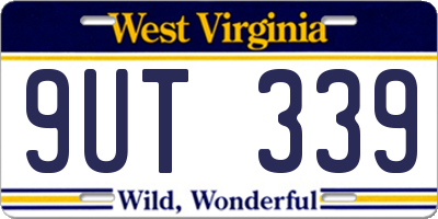 WV license plate 9UT339