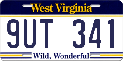 WV license plate 9UT341