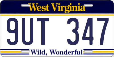 WV license plate 9UT347