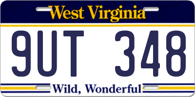 WV license plate 9UT348