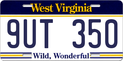 WV license plate 9UT350