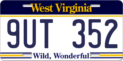 WV license plate 9UT352