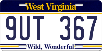 WV license plate 9UT367