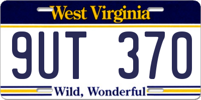 WV license plate 9UT370