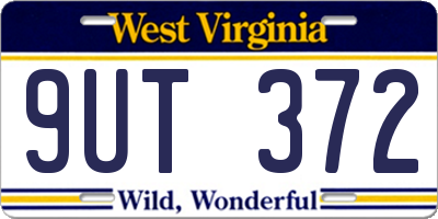 WV license plate 9UT372