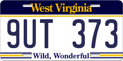 WV license plate 9UT373