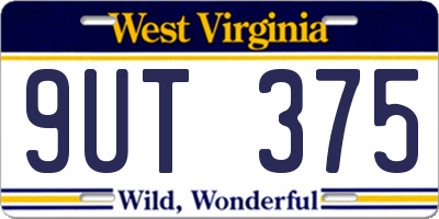 WV license plate 9UT375