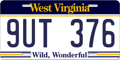 WV license plate 9UT376