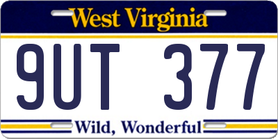 WV license plate 9UT377