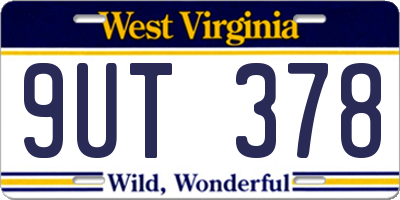 WV license plate 9UT378