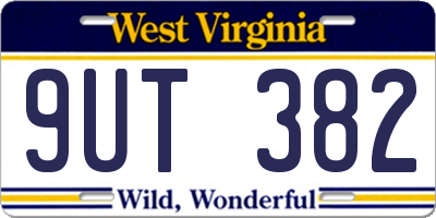 WV license plate 9UT382