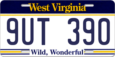WV license plate 9UT390
