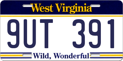 WV license plate 9UT391
