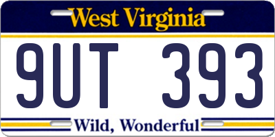 WV license plate 9UT393