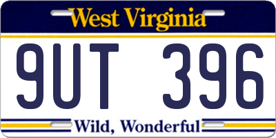 WV license plate 9UT396