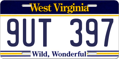 WV license plate 9UT397