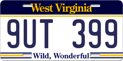 WV license plate 9UT399