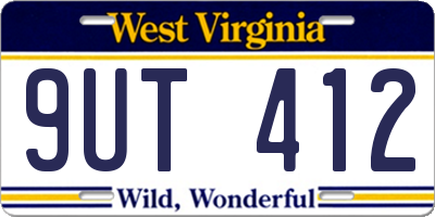 WV license plate 9UT412