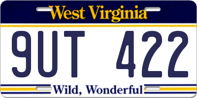 WV license plate 9UT422
