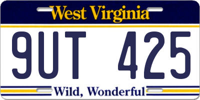 WV license plate 9UT425