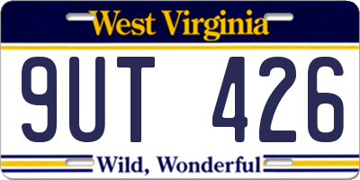 WV license plate 9UT426