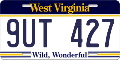 WV license plate 9UT427