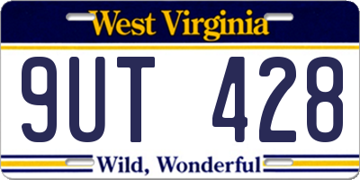 WV license plate 9UT428