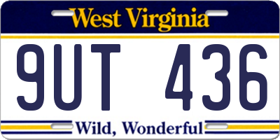 WV license plate 9UT436