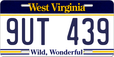 WV license plate 9UT439
