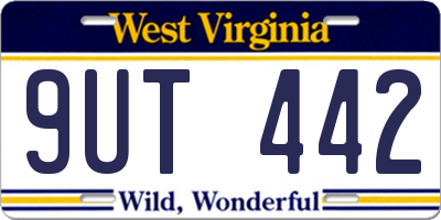 WV license plate 9UT442