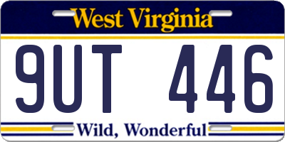 WV license plate 9UT446