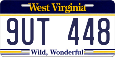 WV license plate 9UT448