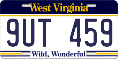 WV license plate 9UT459