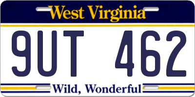 WV license plate 9UT462